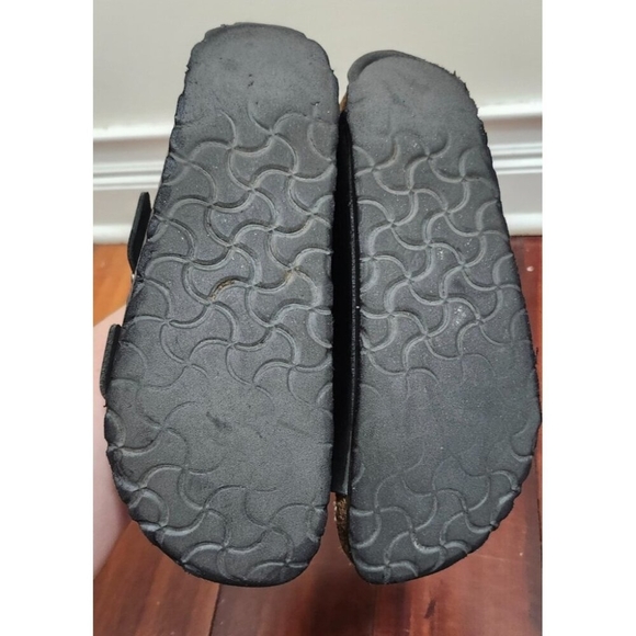 Birkenstock Arizona Womens Leather Sandals Black Double Buckle Comfort Slides 37 - Picture 11 of 14